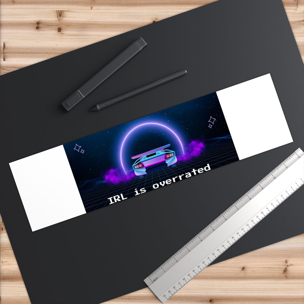 Retro Vibe Bumper Stickers - 'IRL is Overrated' Design