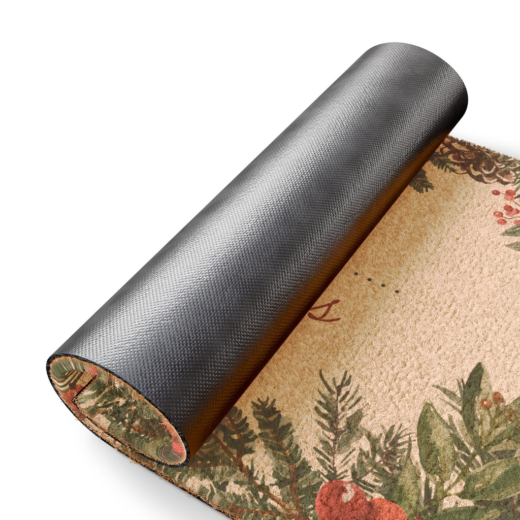 Bring the holiday vibes straight to your doorstep with a mat that’s equal parts classy and playful