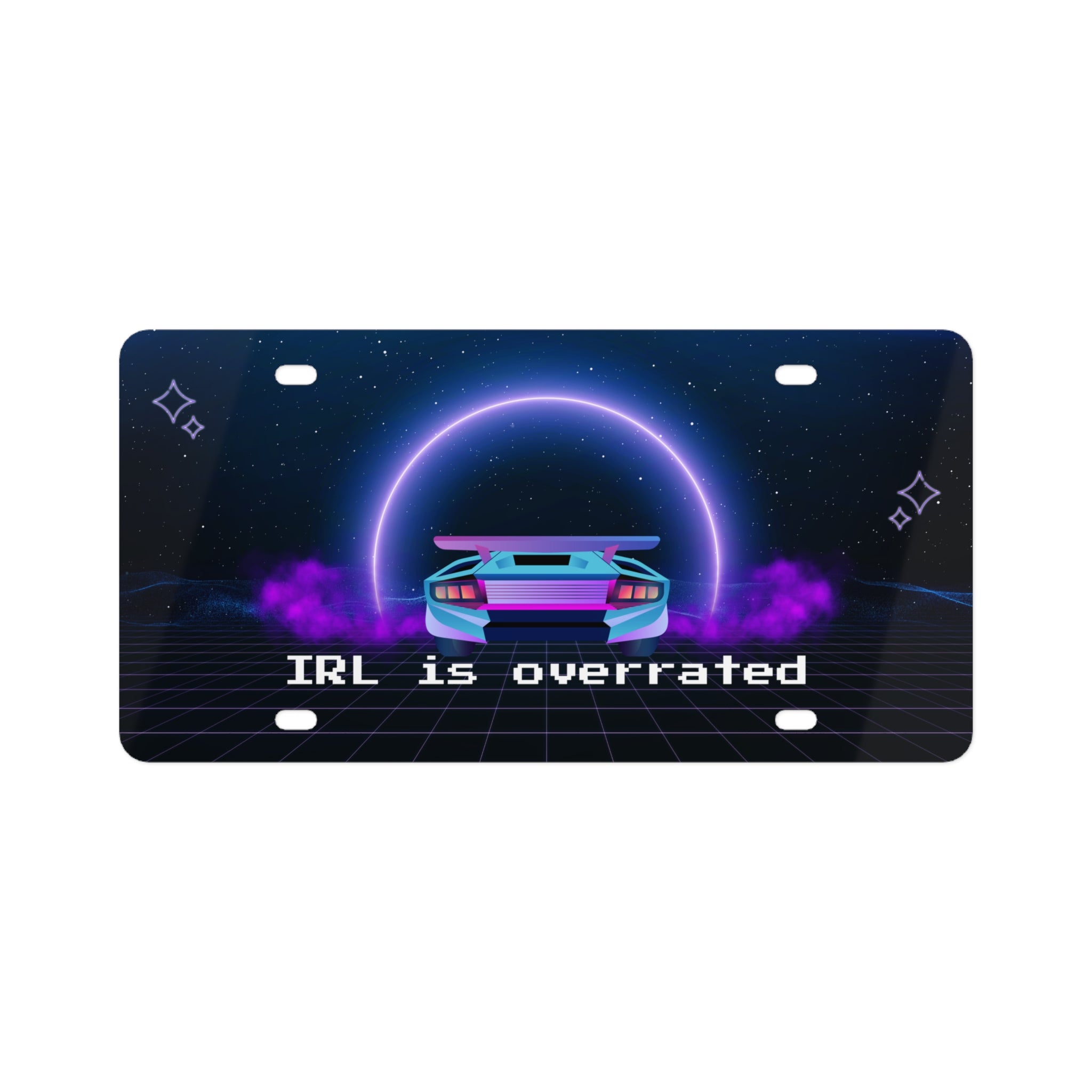 Gamer License Plate 'IRL is overrated'
