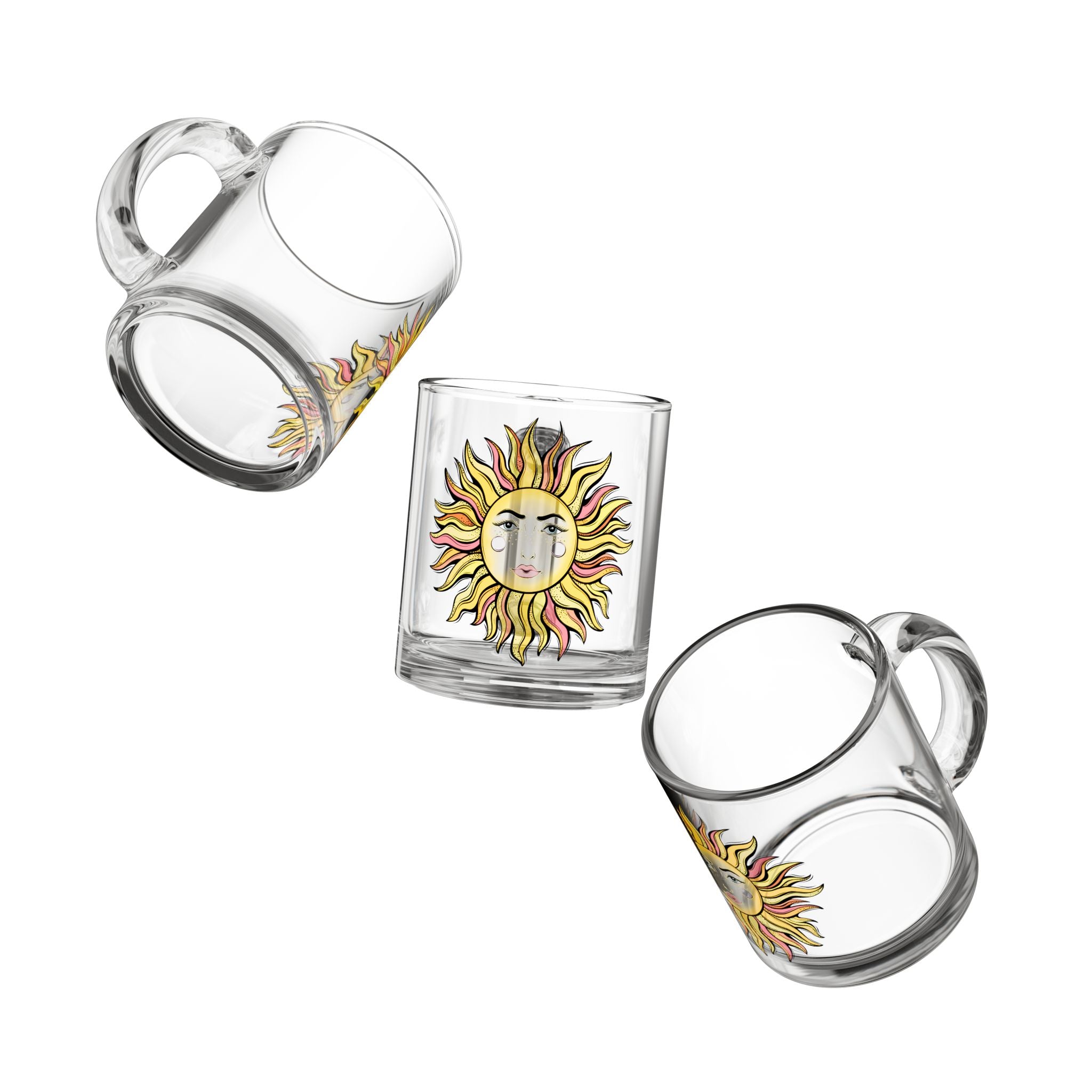 Sunshine Artistic Glass Mug - 10oz